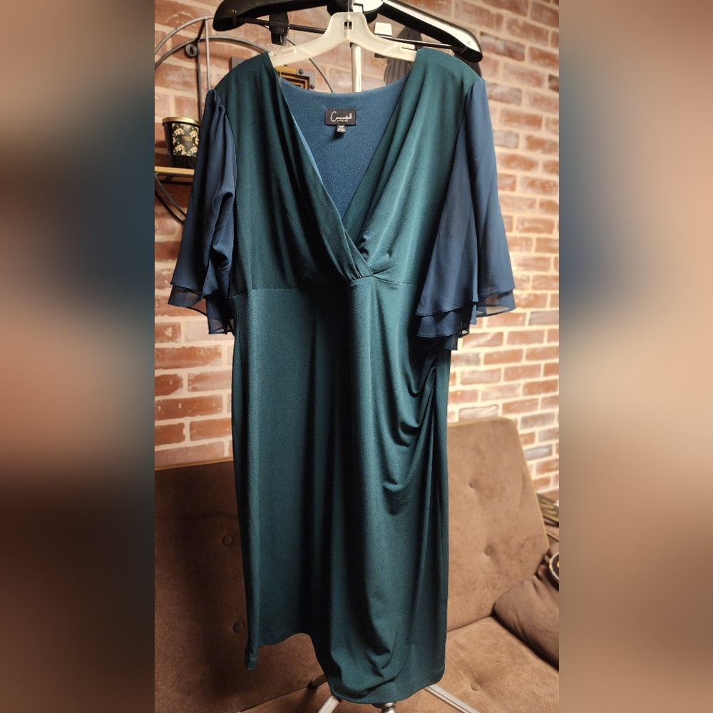 Connected Apparel Teal Dress